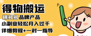 小副业轻松月入过千：得物搬运拼多多品牌产品【详细教程】-欢迎访问本站